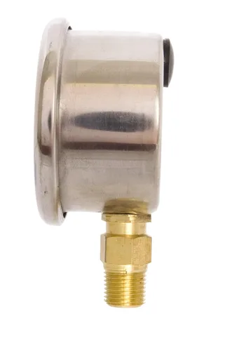 Vista 12 de Manómetro lleno de aceite de 1-1/2" - Caja de acero inoxidable, latón, 1/8" NPT, conexión de montaje inferior, 0-1,000PSI