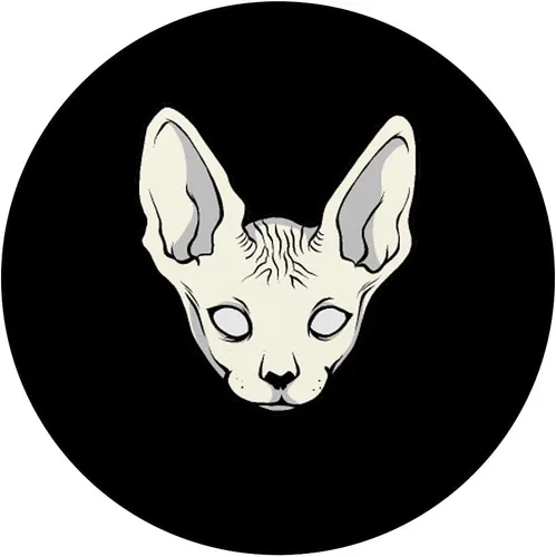Vista 3 de Sphynx Gótico Cat Grafic Goth Death Metal - PopSockets intercambiables PopGrip