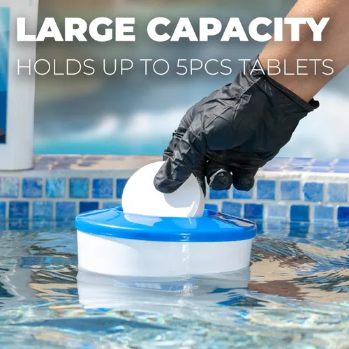 Vista 6 de XtremepowerUS Dispensador del cloro del flotador del bromo del cloro, dispensador del flotador de la tableta 3" para la piscina, idea para la tierra