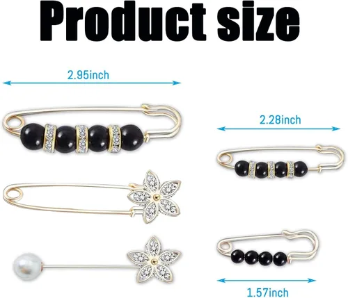 Vista 6 de Broche de perlas de moda, chal de suéter con perlas, elegante y a la moda, mejora tu temperamento, adecuado para una variedad de ocasiones de uso
