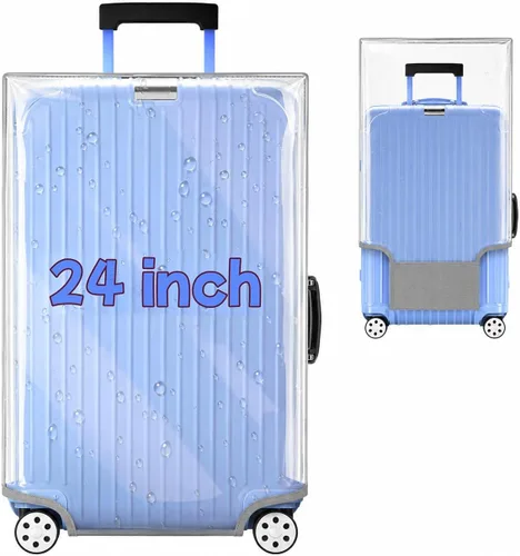 Vista 16 de Fundas de equipaje Protector de maleta transparente completo, Negro