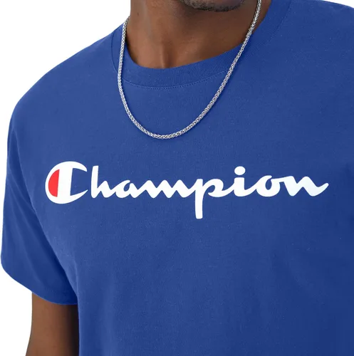 Vista 5 de Champion - Camiseta gráfica clásica para hombres, camisetas suaves y cómodas, con logotipo, tallas regulares o para altos y grandes