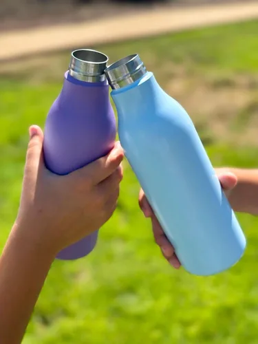 Vista 7 de LaserGram Botella de agua de acero inoxidable de doble pared, el mejor compañero de trabajo del mundo, grabado personalizado incluido