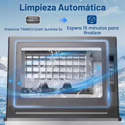 Vista 6 de Erivess - Máquina comercial para hacer hielo, 100 libras/24 horas