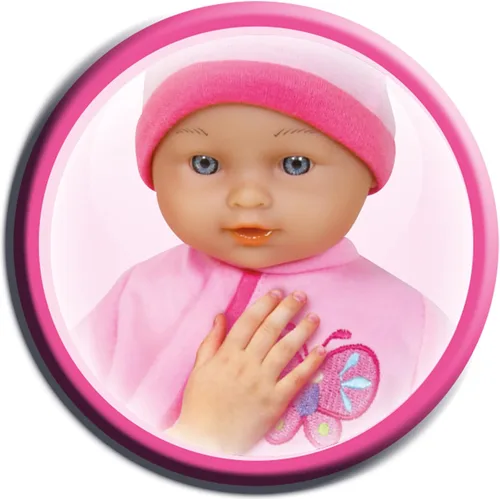 Vista 3 de Lissi - Muñeca de bebé parlante de 11 pulgadas, juguete de cuerpo suave con 6 sonidos en traje rosa