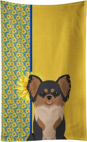 Vista 132 de Caroline's Treasures WDK5313KTWL - Toalla de cocina con diseño de girasoles de verano, color negro y tostado, Airedale Terrier, toalla de mano
