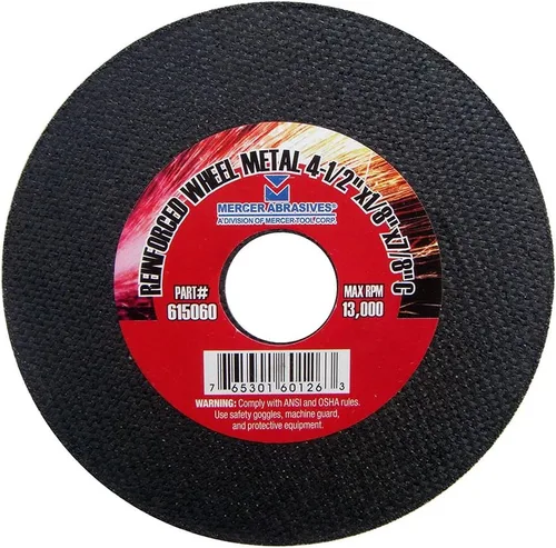 Vista 13 de Mercer Industries 613060-Ruedas de corte de metal de 3" x 1/16" x 1/4" (paquete de 100)