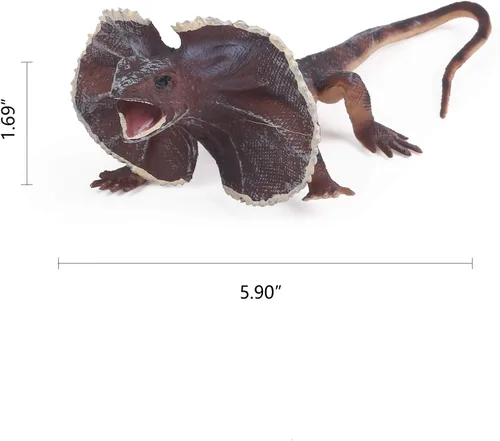 Vista 4 de UANDME 8 figuras de animales de lagarto realistas de reptiles, accesorios de broma de camaleón, juguete aterrador, criaturas salvajes de la vida
