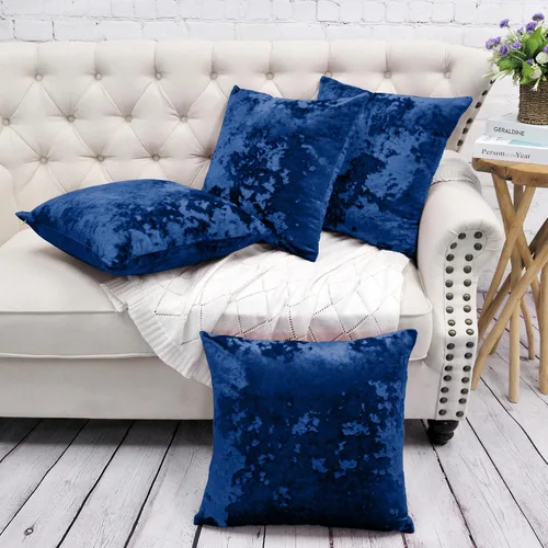 Vista 30 de Juego de 2 fundas de almohada lumbares decorativas de terciopelo abstracto de 14 x 26 pulgadas, fundas de almohada rectangulares de lujo suaves