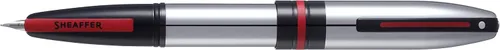 Vista 3 de Sheaffer Icon Chrome con aplicaciones PVD negro brillante - Med Nib Cromado