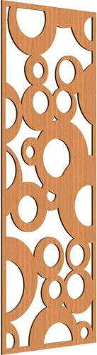 Vista 192 de 9 3/8"W x 24 3/8"H x 1/4"T Farwell Decorativos Paneles de Pared de Madera Calado, Hickory
