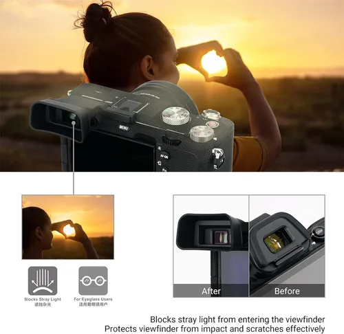 Vista 5 de Visor de cámara de silicona suave para Sony A7C Alpha 7C (ILCE7CL/S) Protector de copa ocular (no compatible con A7C II, A7CR)