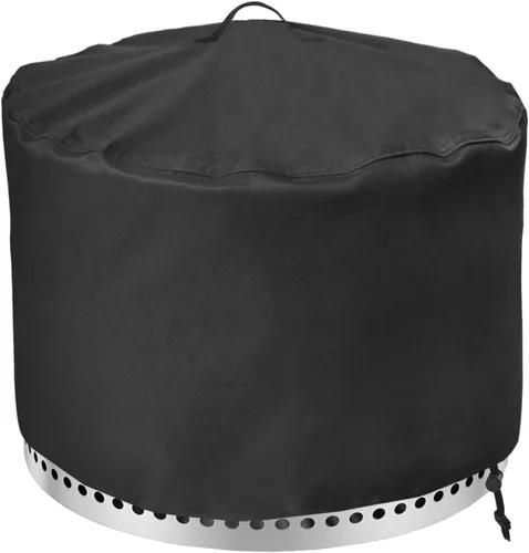 Vista 11 de Funda rectangular de 44 x 28 pulgadas para mesas de hoguera de gas al aire libre de 40 a 44 pulgadas, cubierta de mesa de hoguera para patio