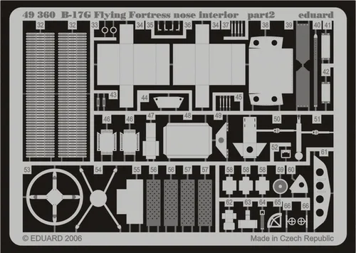 Vista 2 de Eduard Accesorios 49360 Modelo Construcción Accesorios B-17G Flying Fortress Nariz Interior para Revell/Monogram Kit