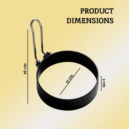 Vista 2 de Premier Housewares - Juego de 2 anillos antiadherentes para huevos, redondos, color negro