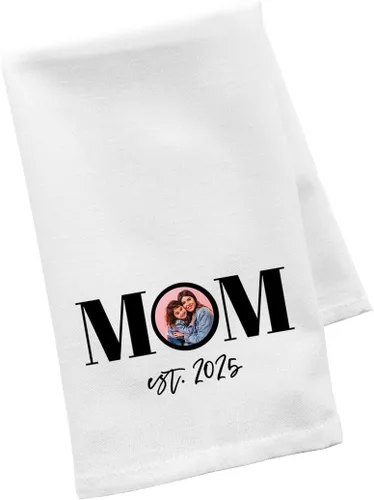 Vista 36 de Andaz Press Toalla de Cocina Personalizada, Toalla de Té de Saco de Harina, La Mejor Mamá de Todos los Tiempos Nombres Personalizados de Niños