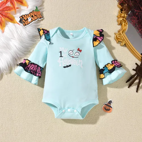 Vista 5 de HINTINA Conjunto de ropa para bebé recién nacida con diadema para el primer Halloween