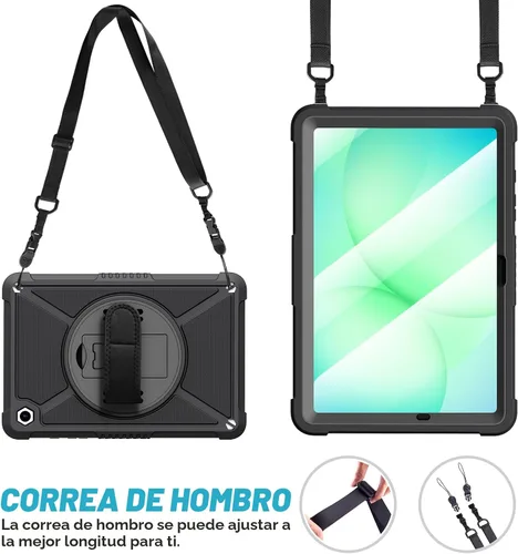 Vista 6 de ZtotopCases Funda resistente a prueba de golpes con protector de pantalla para Samsung Galaxy Tab A11+ Plus/A9+ de 11 pulgadas 2025/2023, color negro