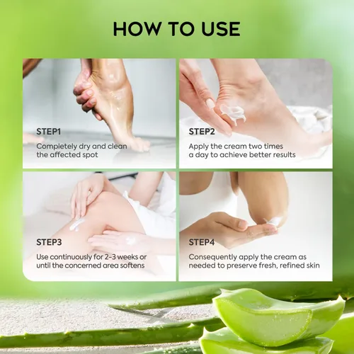 Vista 5 de Crema de urea 42% para pies, ácido salicílico, 4 onzas, removedor de callos mejorado para pies, rodillas y codos, hidrata y suaviza la piel, exfolia