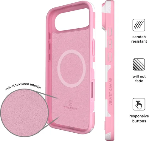 Vista 12 de VELVET CAVIAR Funda para iPhone 15, compatible con MagSafe, probada contra caídas de 10 pies, fundas protectoras de diseño, leopardo color rosa