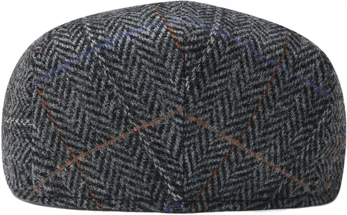 Vista 27 de Hombres Mezcla de Lana Ivy Newsboy Gorra Tweed Gatsby Cabbie Flat Hat