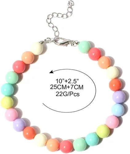 Vista 2 de Joyería para mascotas, collar de perlas de color caramelo, lindo collar de peluche Jewelryc Chihuahua York Girl Ropa Accesorios de vestir