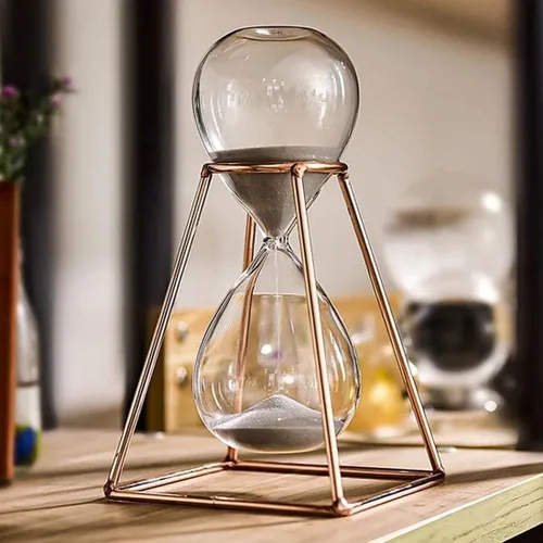 Vista 2 de Temporizador de arena, vidrio de hora, reloj de arena, temporizador de reloj de arena de metal, temporizadores de arena, reloj de arena de 30