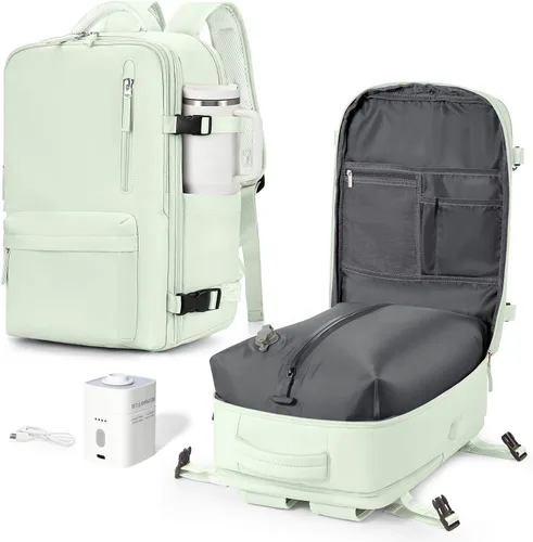Vista 41 de VGCUB Mochila grande de viaje para trabajo, negocios, mochila para computadora portátil aprobada para vuelo, para mujeres y hombres, mochila