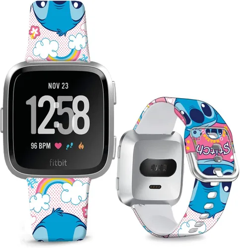 Vista 15 de Correas de reloj de silicona suave compatibles con Fitbit Versa 2/Versa/Fitbit Versa Lite/SE, correa de repuesto con bonito patrón floral de 0.98
