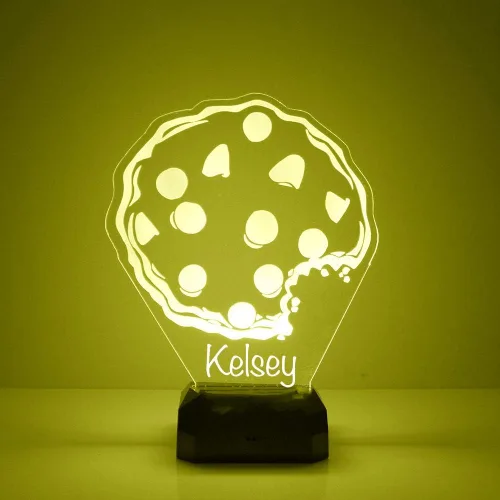 Vista 7 de MMS Food - Lámpara LED de luz nocturna, personalizada con tu nombre o texto, control remoto con 16 colores, 4 modos de luz, lámpara LED de regalo