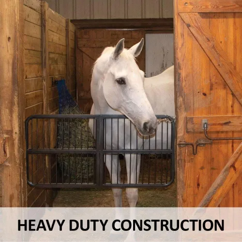Vista 2 de EASY-UP Titan Horse - Puertas para caballo, construcción de acero resistente, acabado resistente al óxido, ideal para granero, granja y uso