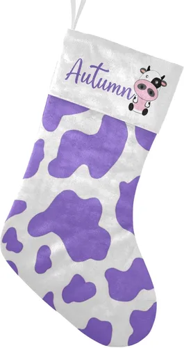 Vista 15 de Calcetines de Navidad con lindo panda verde personalizado con nombre, medias de Navidad personalizadas para la temporada de vacaciones familiares