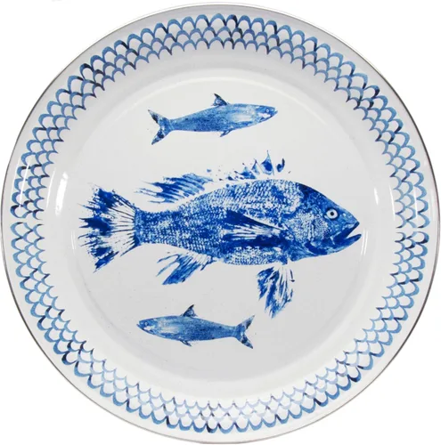 Vista 9 de Golden Rabbit Enamelware - Bandeja grande para servir, 20 pulgadas, casa de cangrejo