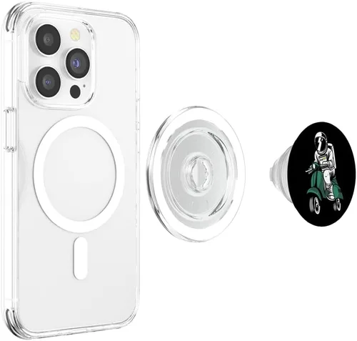 Vista 4 de Scooter Bike Moto Scoot – Astronauta Space Moped Scooter PopSockets MagSafe PopGrip para iPhone