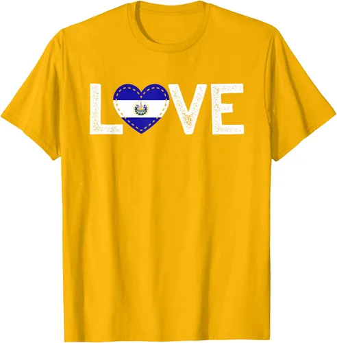 Vista 44 de Camiseta de regalo con la bandera de El Salvador LOVE, Negro, S