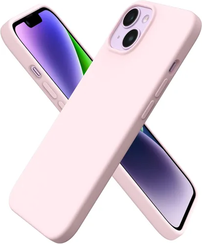 Vista 7 de ORNARTO Funda para iPhone 14 de 6.1 pulgadas, cubierta delgada de silicona Azul bebé