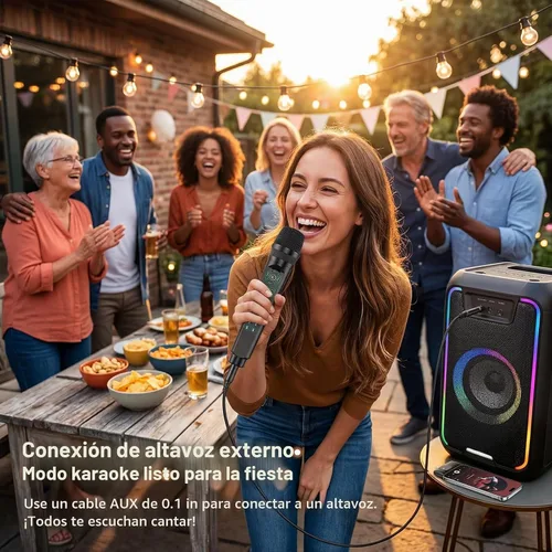Vista 4 de MC9 Online Karaoke Microphone for Phone/PC, Live Streaming Microphone Set