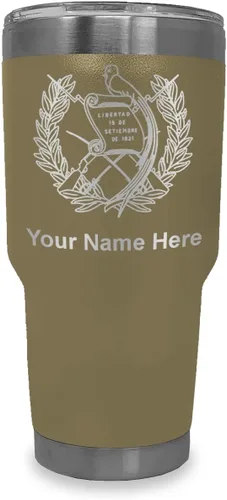 Vista 32 de LaserGram - Vaso personalizado de 20 onzas, bandera de Guatemala (negro) Regalo grabado, acero inoxidable aislado al vacío, grabado con láser