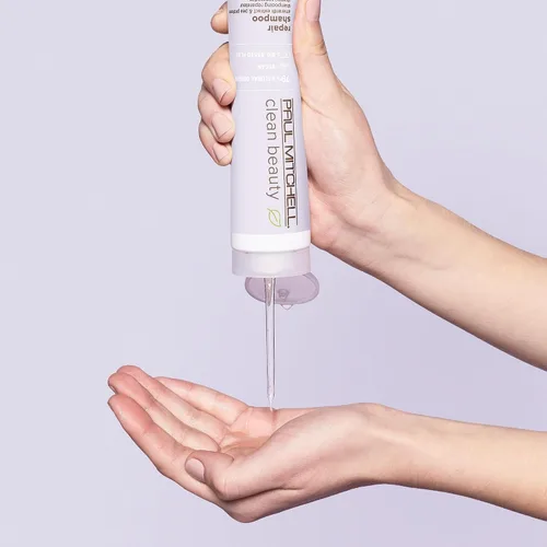 Vista 2 de Paul Mitchell Champú reparador de belleza limpia, fortalece y protege, para cabello dañado y quebradizo