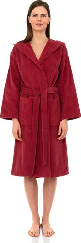 Vista 6 de TowelSelections Bata con capucha para mujer de algodón suave, bata de baño de toalla de tela de felpa para mujer, batas de baño para la ducha Azul