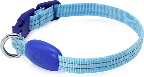 Vista 7 de Collar de Perro Iluminado para la Noche, Collar de Perro LED Ajustable, Recargable Impermeable, Luces de Perro para Caminar por la Noche, Brilla