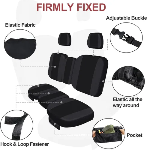 Vista 4 de StarknightMT UTV Defender Funda de asiento – Fundas de asiento impermeables a prueba de polvo compatibles con Can Am Defender DPS MAX 6X6 PRO