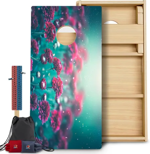 Vista 28 de CornholeGamesUSA Pro - Juego de tablas de Cornhole Fabricado en Estados Unidos Abedul báltico 3/4 Sin rebote Patas triples gruesas Dos 132