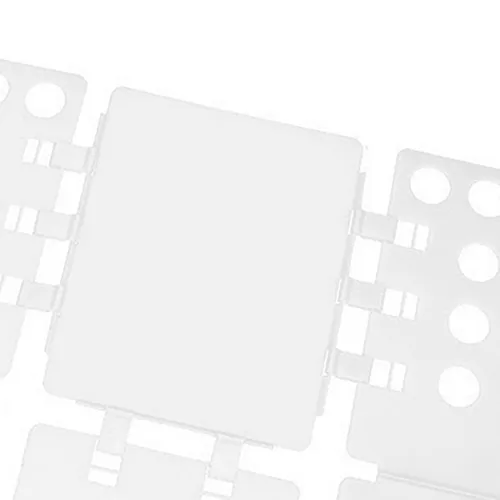 Vista 6 de Carpeta de ropa, tabla plegable para camisas, rápido y fácil de plegar, material de PP portátil para viajes (blanco)
