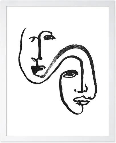 Vista 116 de Poster Master Faces Poster - Retro Women Print - Portrait Art - Sketch Illustration - Abstract Artwork - Woman Design - Chic Boho Design - Great