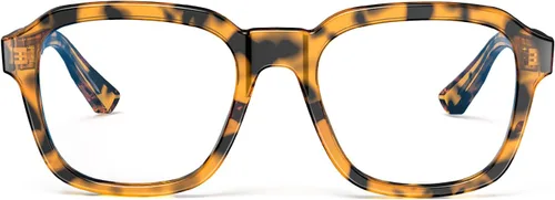 Vista 6 de VISOONE BENNETT - Gafas cuadradas de gran tamaño para computadora para ámbar (Amber Tortoise)