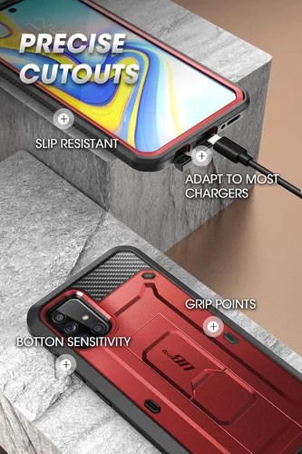 Vista 6 de SUPCASE Funda para Samsung Galaxy A71 5G [no para A71 5G UW Verizon], [Protector de pantalla integrado, soporte y clip para cinturón] Funda