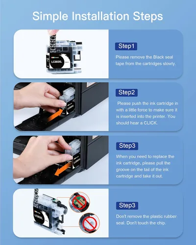 Vista 4 de Brother LC203XL Cartuchos de tinta compatible, 10 Pack