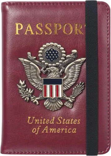 Vista 18 de Funda para pasaporte de alta calidad para viajes, con bloqueo RFID, delgada, duradera y apta para viajes, cartera para pasaporte mantiene tus