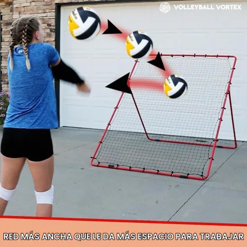 Vista 7 de Red de rebote para voleibol - 7' x 5' Red de práctica de voleibol ajustable para mejorar el golpe, el saque y el servicio - Equipo de entrenamiento